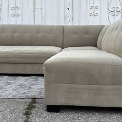 Crate & Barrel Sectional Modular Couch Sofa L Shape
