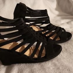 Strappy Black Heels