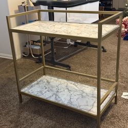 Faux Marble Side table, Bar cart table, Console