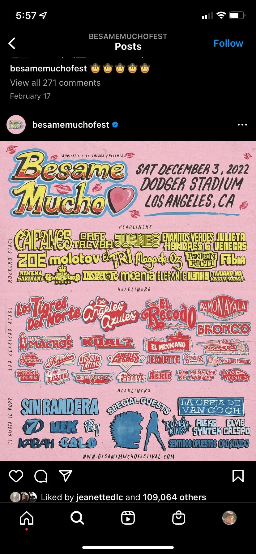 Besame Mucho General Admission Tickets 