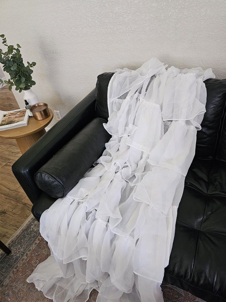 2 Ruffel Curtains (LIKE NEW)