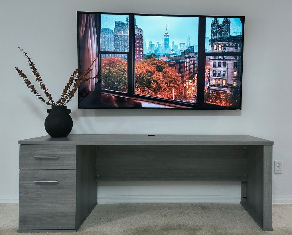 Executive Desk with Filing Cabinet
