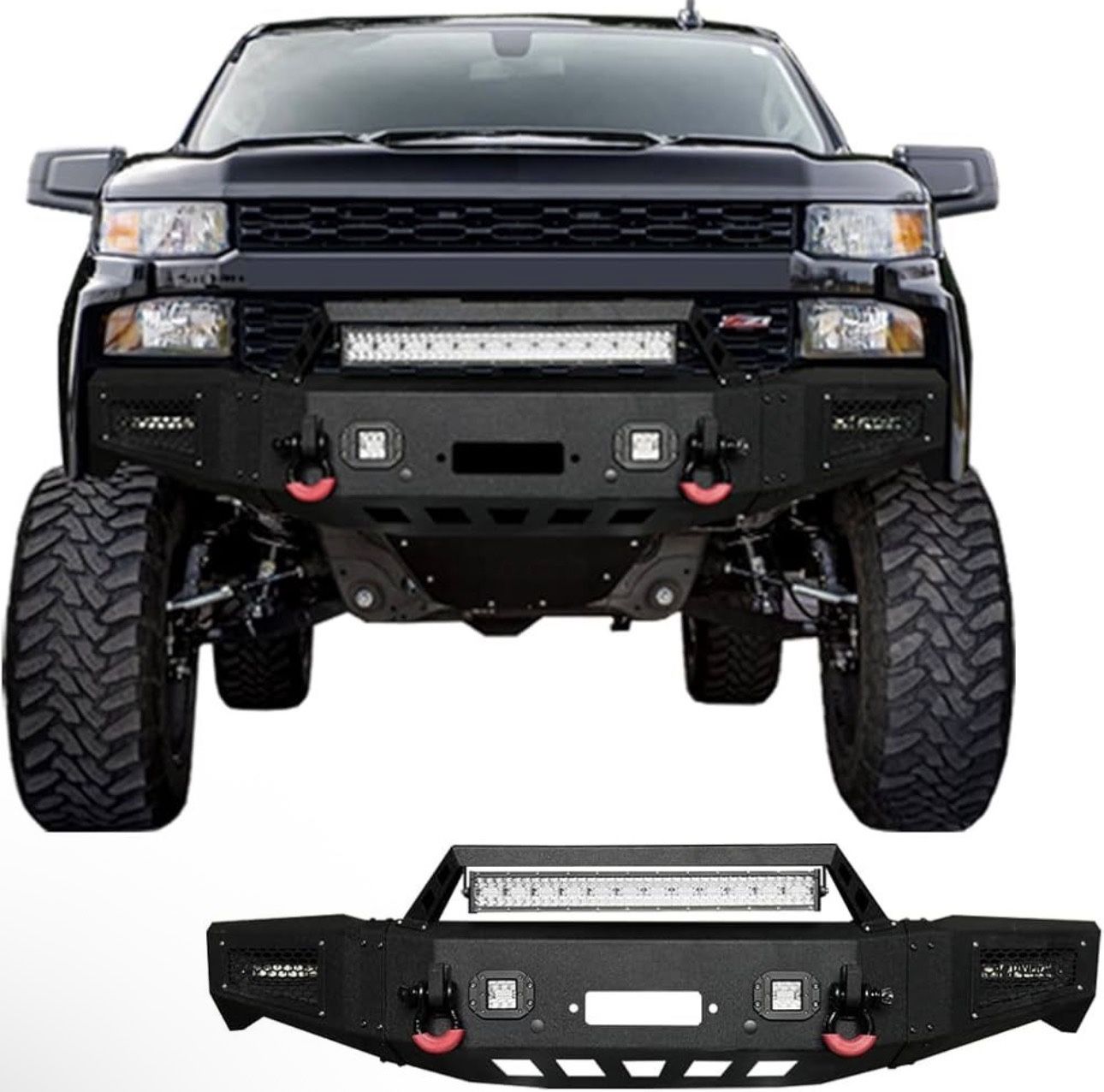 Chevy Silverado 1(contact info removed)-2021 (Excluding 2019 1500 LD) with Winch Plate and Lights