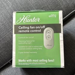 Hunter Ceiling Fan On/Off Remote Control