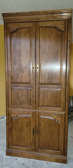 Big & Tall Wood Cabinet With Attach Outlet