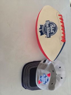 Pabst Beer FOOTBALL & HAT