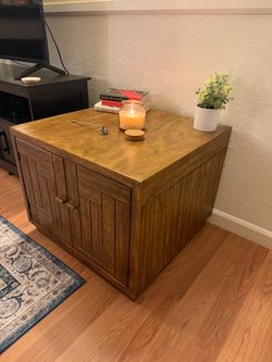 Drexel Heritage Geometric Wood Cabinet