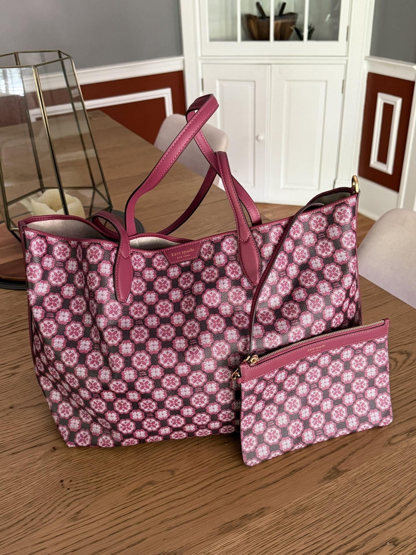 Kate Spade Garnet Red Flower Bag