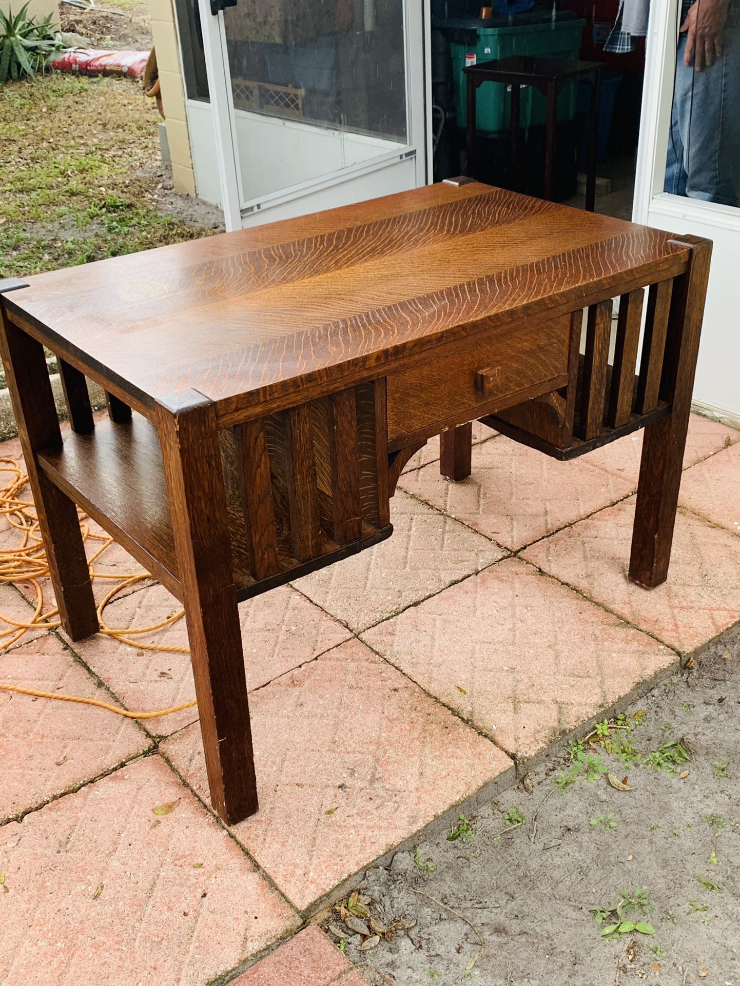 Antique Library Table 42X26X30