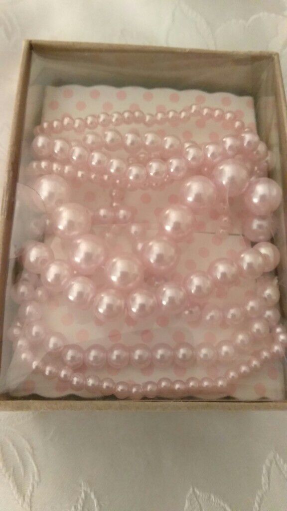 10 piece bracelet set Pearl pink
