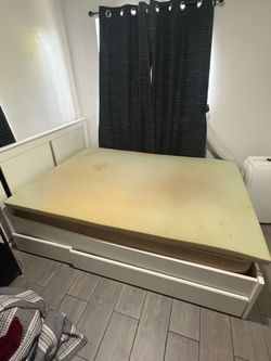 Full size bed with topper and mattress ikea