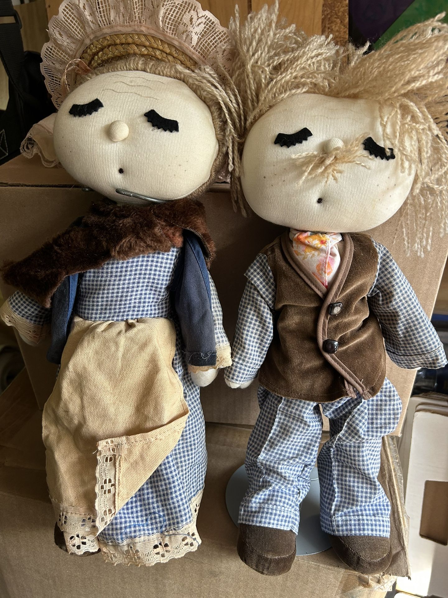 Vintage Rag Doll Couple