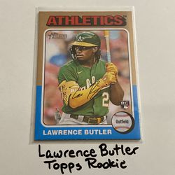 Lawrence Butler Oakland A’s Outfielder Topps Rookie Card. 