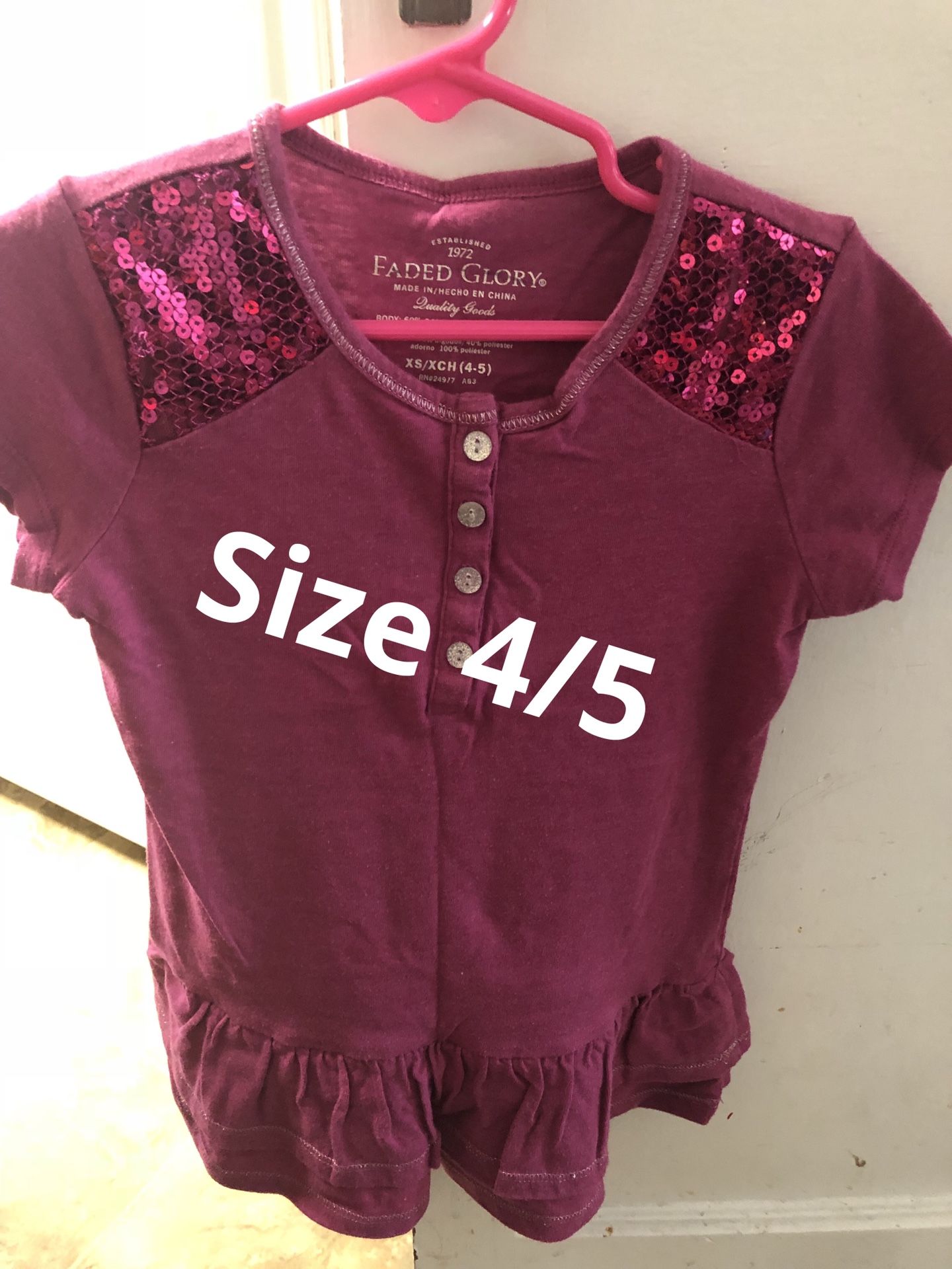 Girls size 4/5 and 5. Assorted