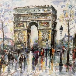 Arc de Triomphe Paris France Art Print Framed