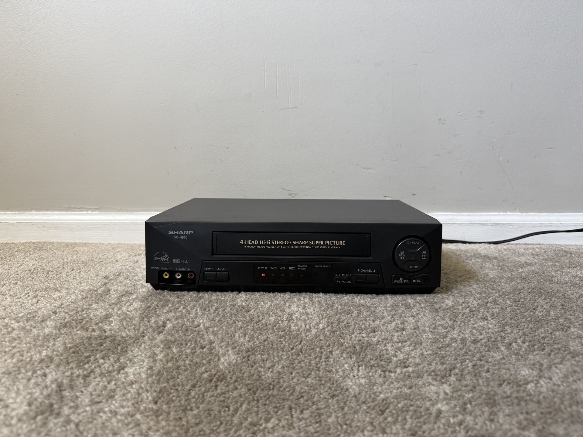 Sharp VC-H820 VHS VCR Video Cassette Player Recorder