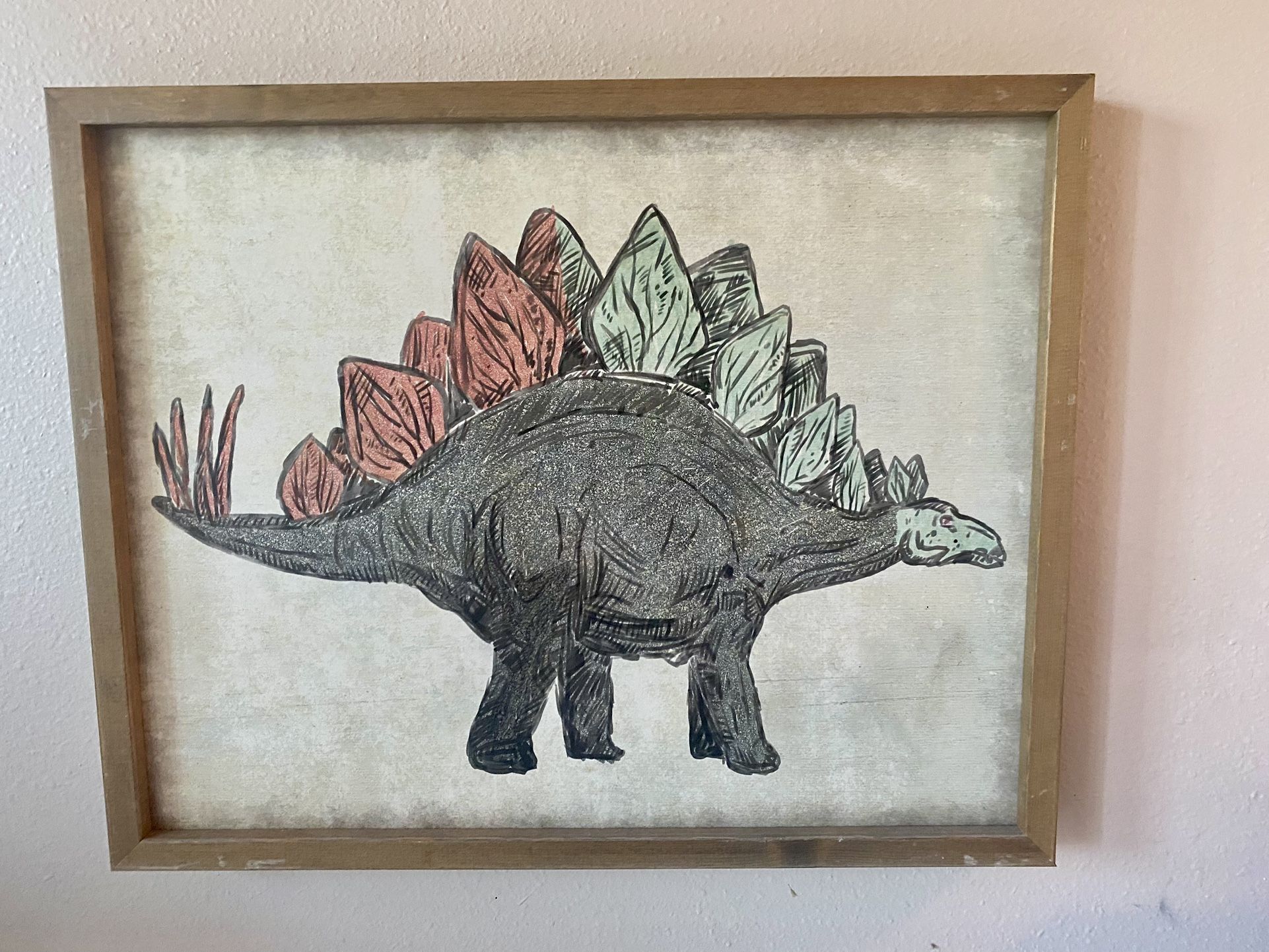 2 Dinosaur Framed Pictures 
