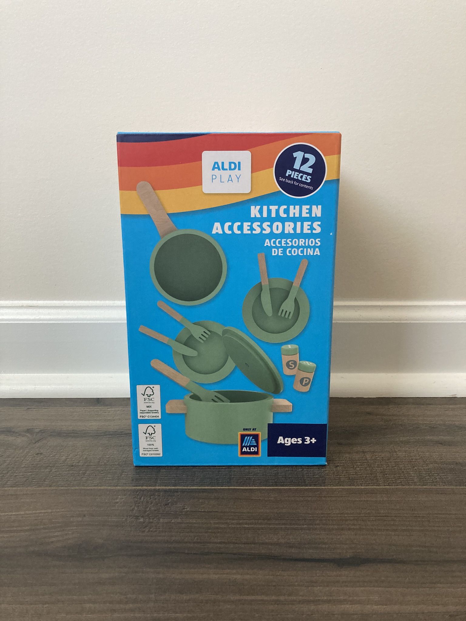 New Aldi Play Kitchen Accessories 12 Pieces Green Crofton Toy Cookware