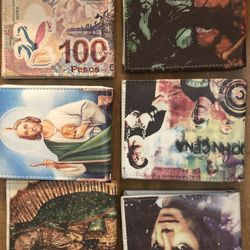 Leather Wallet Various Prints Available 