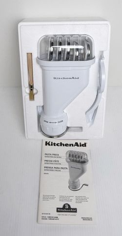 KitchenAid KPEXTA Stand Mixer Pasta Press Attachment 6 Discs White Made in Italy