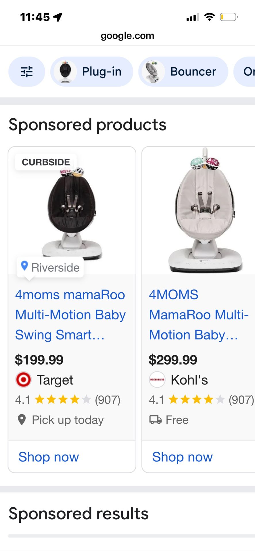 4 Moms mamaroo Swing New