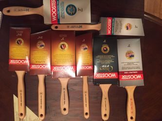 7 New Wooster paint brushes