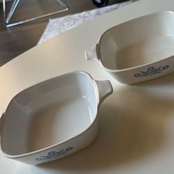 Vintage CorningWare Small petite Casserole Dishes Set Of 2