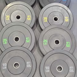 Full Olympic Bumper Plate Set 45/35/25/10/5/2.5 (BRAND NEW IN BOXES)