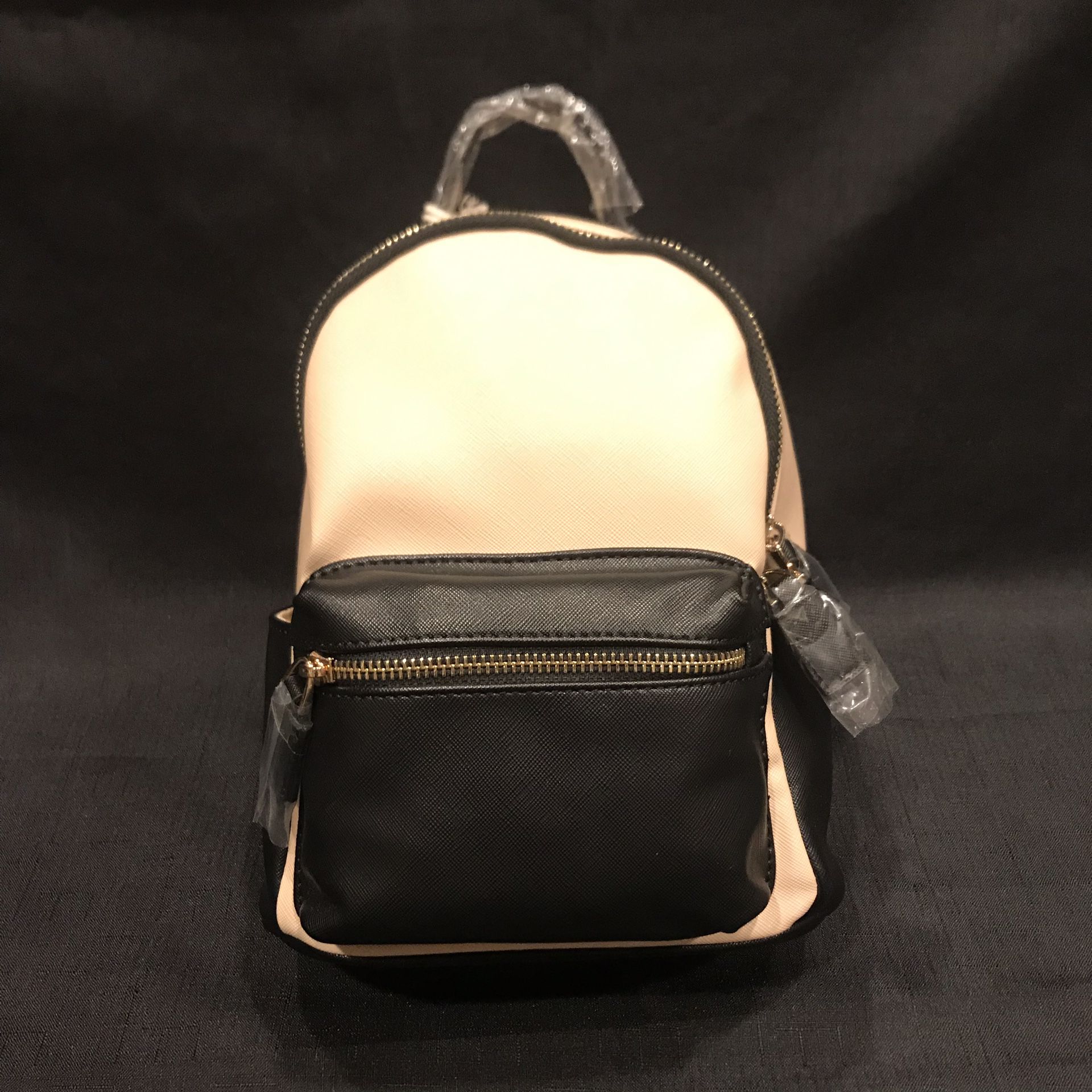 Dream Control- women’s black/ beige 10” backpack NWT (vegan leather)