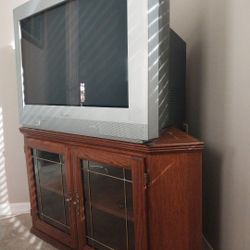 Phillips HD TV And The Wooden Stand