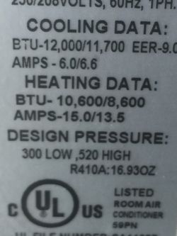 AC Unit 12,000 BTU Combo Cold+Heater