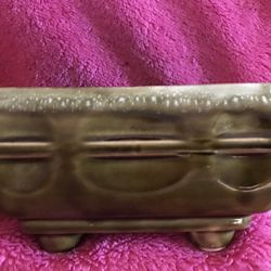Vintage Cookson Pottery CP-556 Green 6” Long Planter