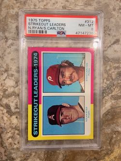 1975 TOPPS NOLAN RYAN #312 PSA 8