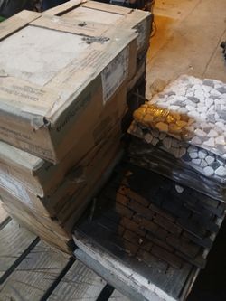 Tile 12x12 & Trim. 5 boxes