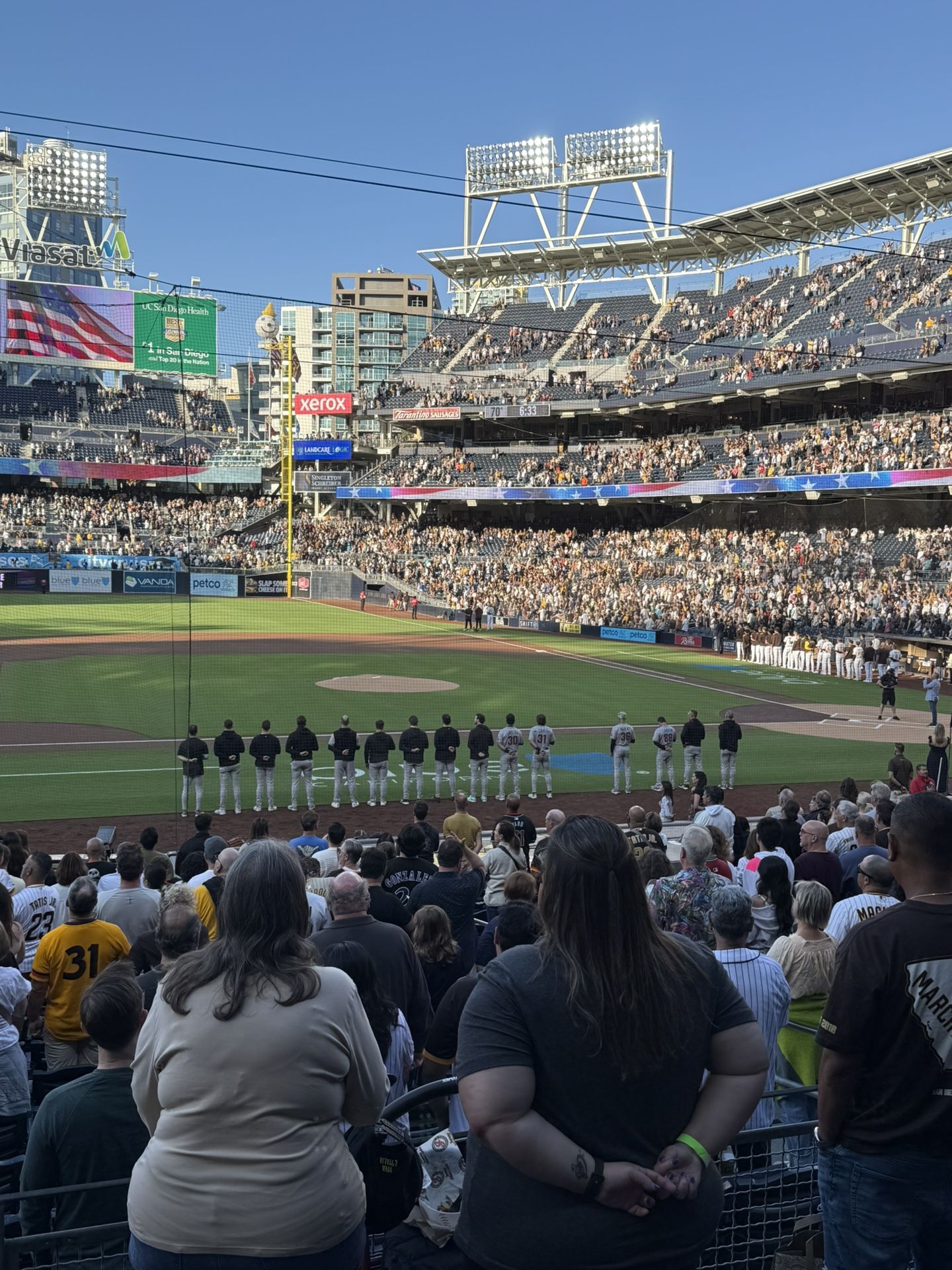 Padres vs Philly, Sunday 1 Pm.  Great View, Infield