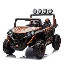 24V 2-Seater Kids Ride-On UTV, 4WD Electric Car with Parent Remote Control, 4x200W Motor, LED Headlights & Searchlights, Bluetooth Music, Spring Suspe