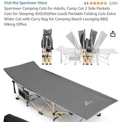 Camping Cots,  Air Pads, And Twin Air Mattresses 