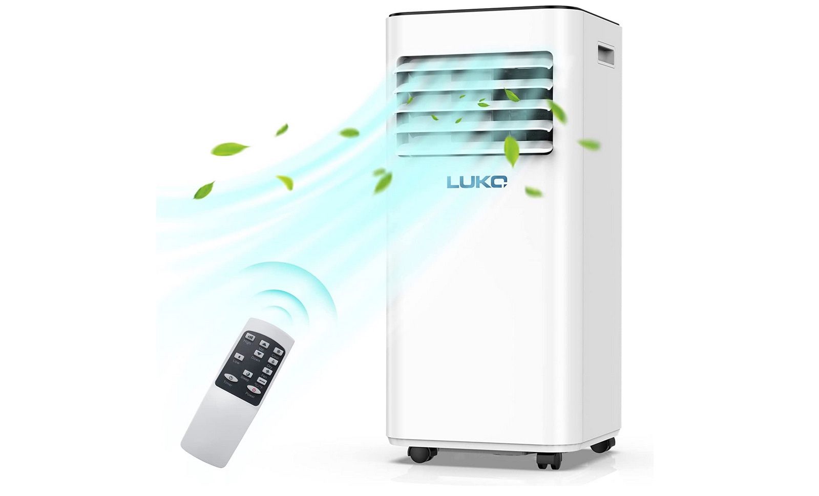 LUKO Portable Air Conditioner 8000 BTU, Cooling, Fan, Dehumidifier 3-in-1 AC Unit for Rooms up to 300 Sq. Ft, Includes Child Lock, Remote Control and 
