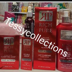 Rich & Pure Double Active Clarifying Lotion ,Soap, And Serum3 Pieces