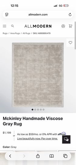 8x10 brand new gray rug from all modern
