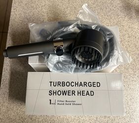 2 FOR $15. New Turbocharged Shower Head Filter Booster Hand-held Shower. Never used