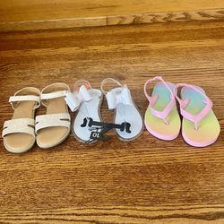 Old Navy and Wonder Nation toddler girl sandals size 10 NWT