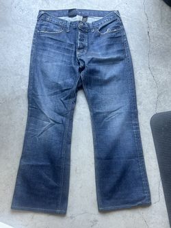Salvage Mayhem Mens Regular Bootcut Sz 33r Faded Blue Denim Jeans