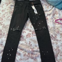 Black Purple Jeans