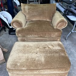 King Size Chair And Footstool