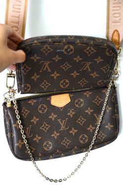 Louis Vuitton Multi Pochette Accessoires Shoulder Bag Brown Canvas Womens