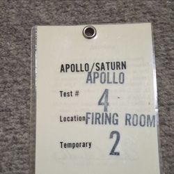 Apollo/Saturn Apollo 4 Firing Room 2 Badge