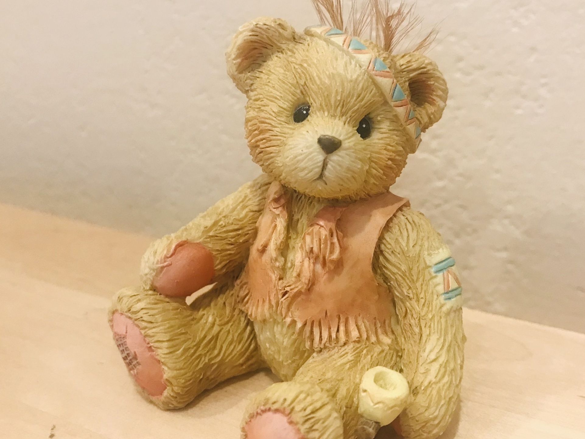 Cherished Teddies "Bucky" How I Love Being Friends W/ You Figurine W/Certificate