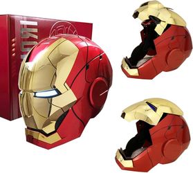 Iron Hero MK 5 1:1 Wearable Helmet :Voice, Touch, and Remote Control, Realistic Sound Effects, Can Cosplay and Collectible Figures for Man and Teen Id