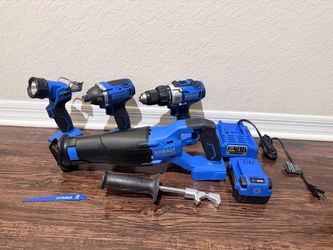 Kobalt 24-volt 4-Tool Brushless Power Tool Combo Kit with Soft Case (1 Battery and Charger Included)